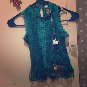 Turquoise blouse brand new